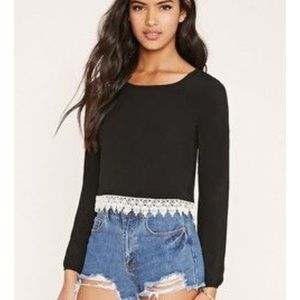 Crochet Hem Boxy Top